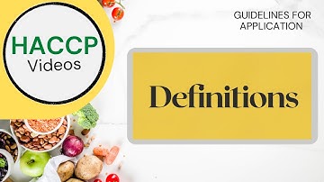 HACCP- Video 1- Hazard Analysis Critical Control Point Definitions according to FDA.