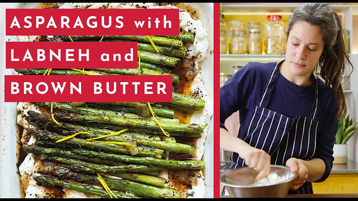 Asparagus with labneh, brown butter and burnt lemon | Ottolenghi 20