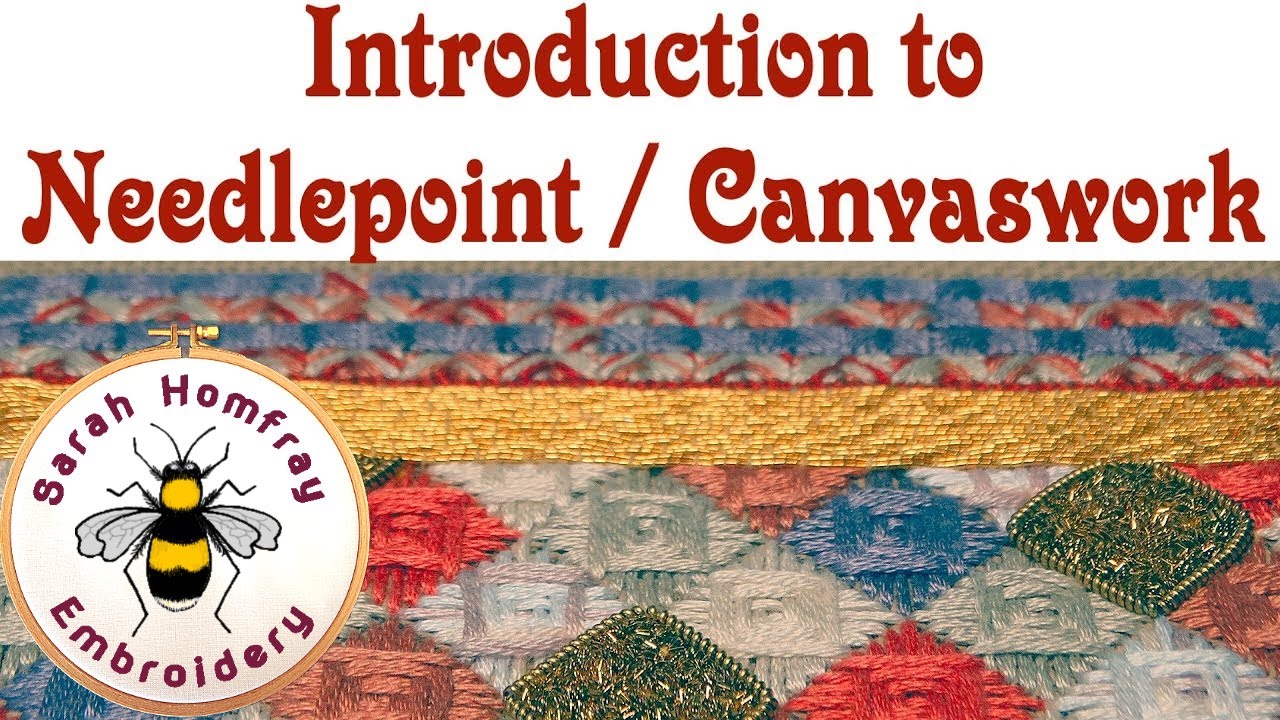 Introduction to needlepoint / canvaswork embroidery. Needlepoint for  beginners. - YouTube