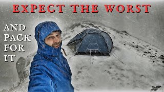 SUMMIT HARSH SNOWSTORM CAMP - Sub Zero Solo Camping in the LAKE DISTRICT UK