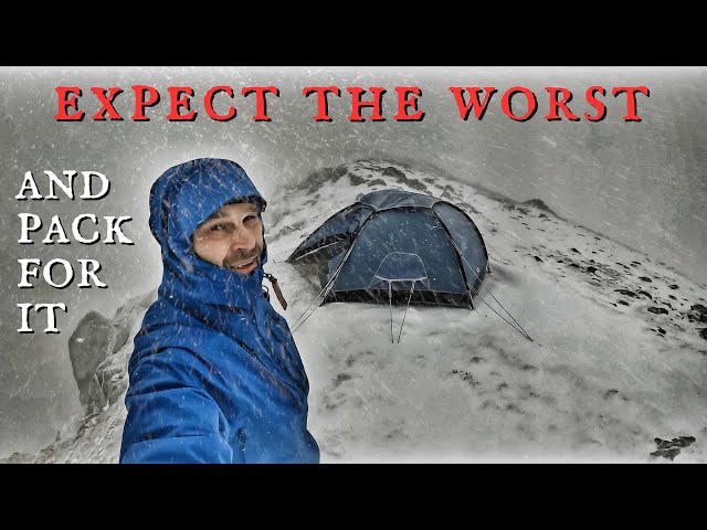 SUMMIT HARSH SNOWSTORM CAMP - Sub Zero Solo Camping in the LAKE DISTRICT UK class=