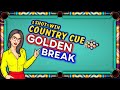 9 Ball Pool Trick Shots With Country Cue 🙀 Golden Break 1 Shot=Win