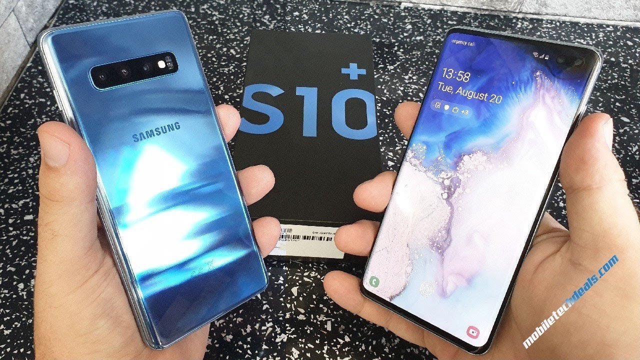 Samsung Galaxy S10 PLUS UNBOXING - PRISM BLUE