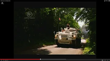 Dom Joly in a road legal tank