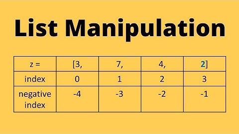 Python Basics series for Beginners video 8 : list manipulation