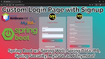 Simple Java Web Application-Custom Login and Signup Form w/ Web Security, JPA, Thymleaf and MySQL