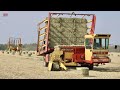 Harvesting hay  bales