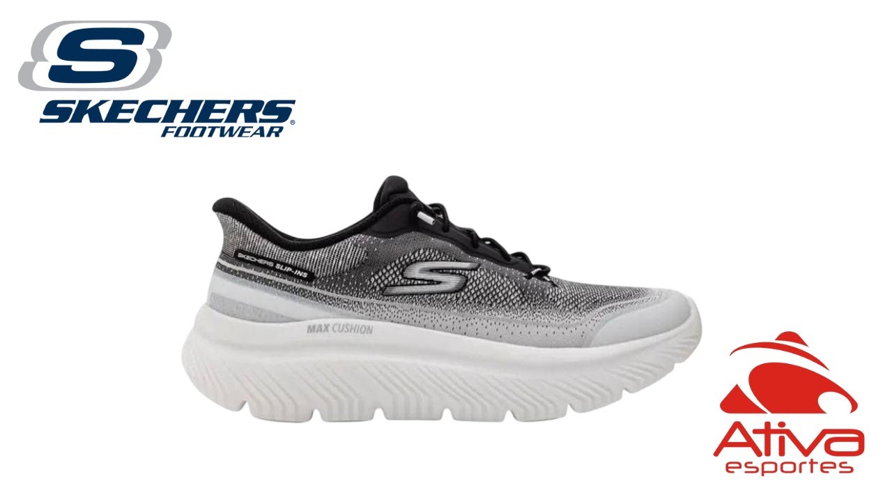 muse store Tênis Skechers Go Walk Max Cushioning Hyper Masc 217128-WBK