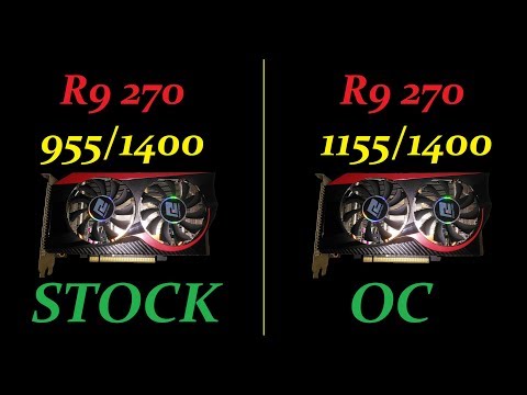 +200Mhz(+%21) GPU Core Overclock Vs Stock Core Clock | AMD R9 270