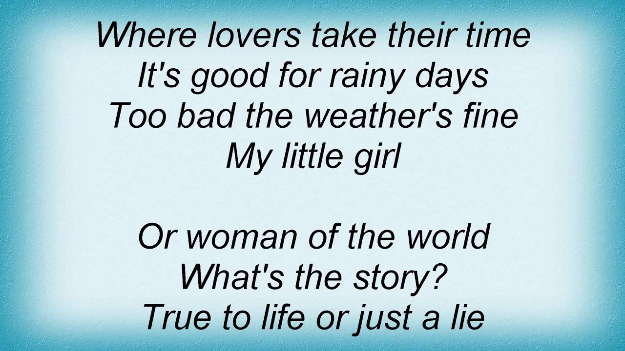 Roxy Music My Little Girl Lyrics YouTube