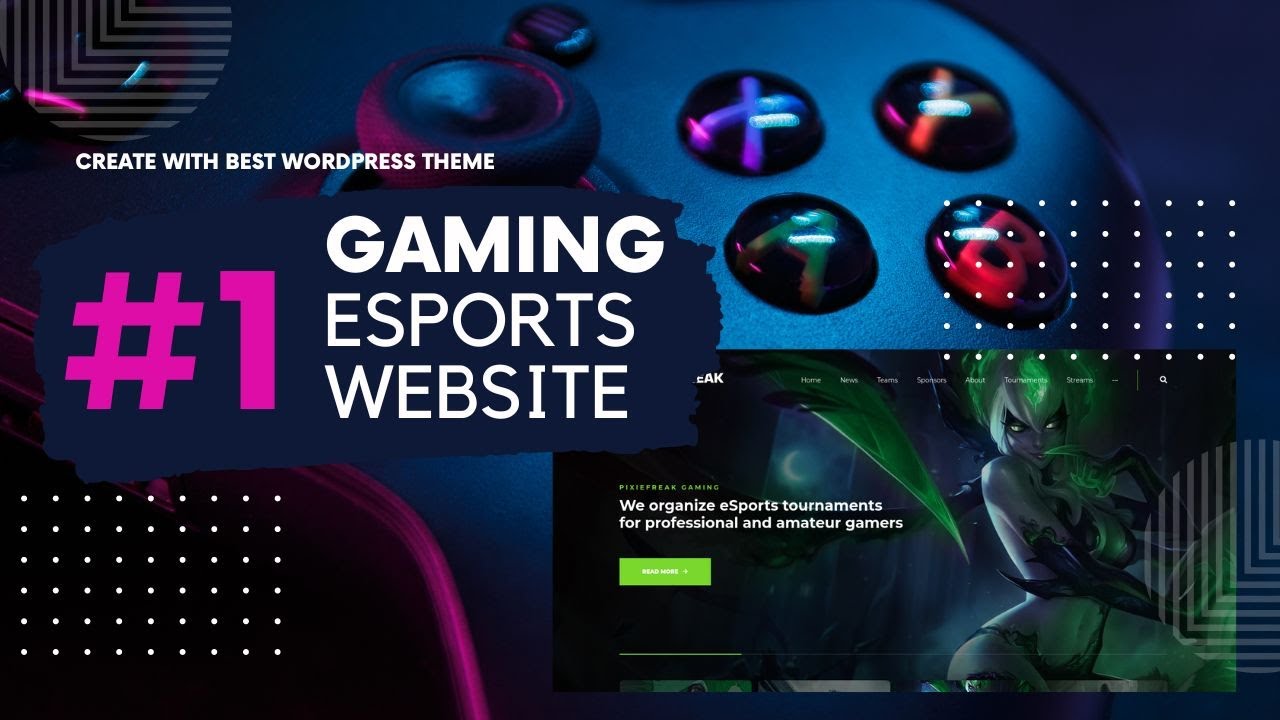 Best Gaming and eSports Website Ever Game, Tournament, Teams Features Website PixieFreak Theme
