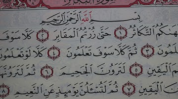 شهريار برهيزكار سورة التكاثر  سورة 102  عدد آياتها 8