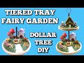 Easy dollar tree tiered tray diy using all dollar tree items