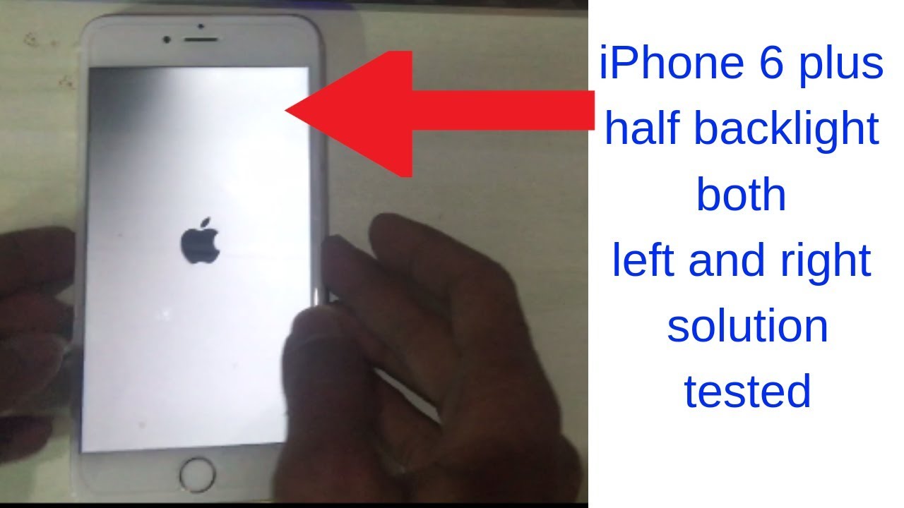 iPhone 6 plus blank screen in left side!Half backlight solution. - YouTube