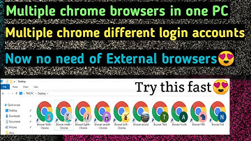 How to run multiple Chrome Browsers in one computer by sv tutorials