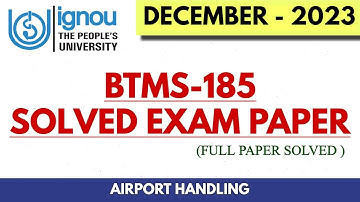 BTMS 185 DECEMBER 2023 SOLVED EXAM PAPER II FULLY SOLVED