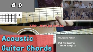 EXO (엑소) - Just as Usual Guitar Chords Tutorial Cover