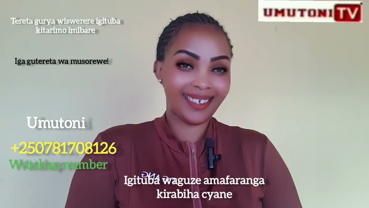 Tereta gurya wiswerere igituba cyubuntu kitarimo imibare. Buriya igituba uguze ntabwo kiryoha pe! Uh