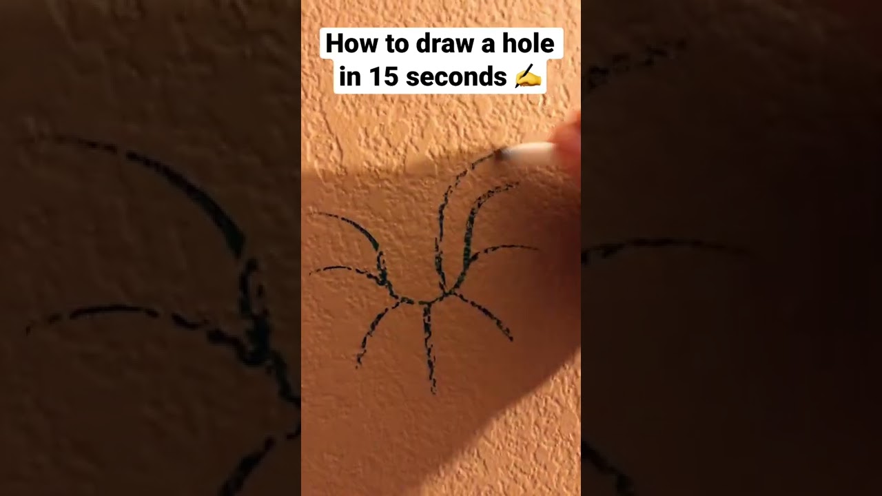 How to draw a hole in 15 seconds!!! (Drawing Trick) 🎨🖌 