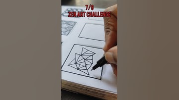 7/9 zentangle pattern challenge #shorts #zentangle