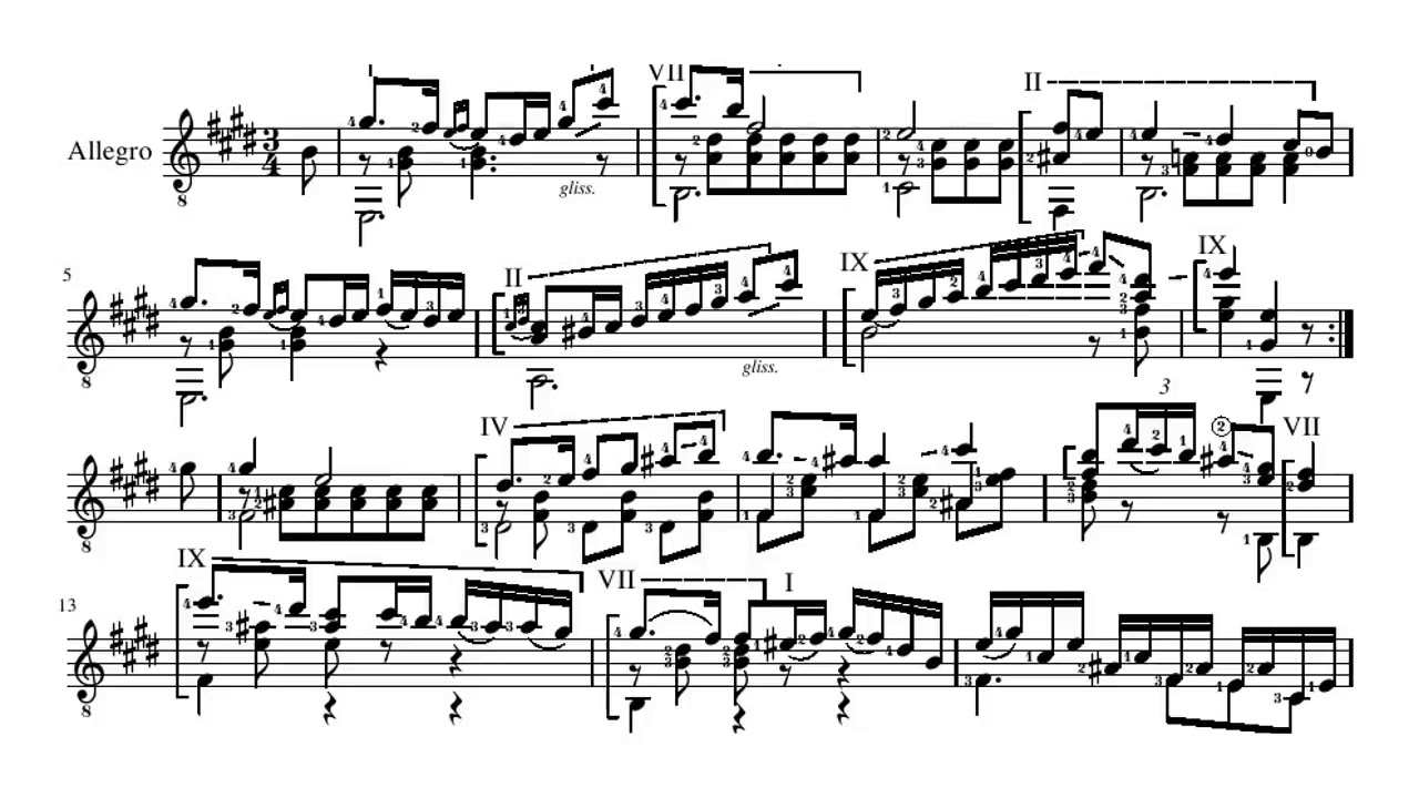 José Broca - Pensamiento Español for Guitar (Score video) - YouTube Music