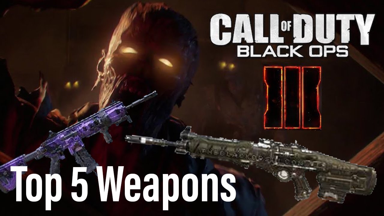 Top 5 Guns In BO3 Zombies!