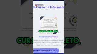 Adquira o nosso Curso de Informática Básica e Obtenha o Seu Certificado!