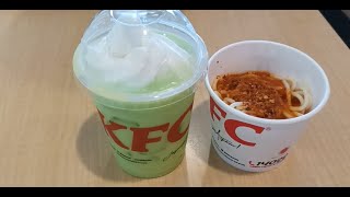 Review yang terbaru dari KFC, Arabiatta Spaghetti & Cocoflush Float (Harga @Rp15.000 termasuk pajak)