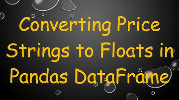 Converting Price Strings to Floats in Pandas DataFrame