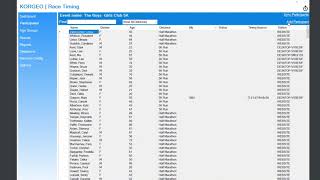 Race Timer - race day registration