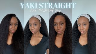 Easier Than a V-Part?! Kinky Straight Half Wig Install in Minutes🔥| ISEE HAIR