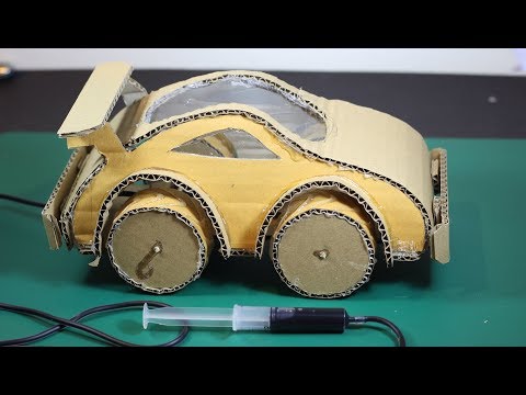 Сделать гидравлический автомобиль с использованием картона
