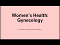 Womens health gynecology eor review