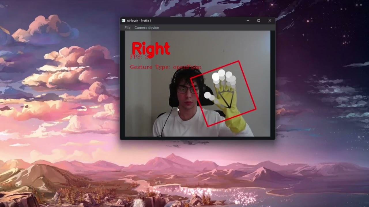 AirTouch Advanced Settings: AutoZoom, Gloves and Hand Raise