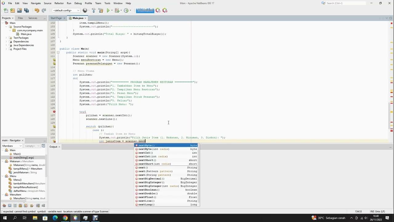 Aplikasi Restoran Java | Tugas 3 MSIM4301 - YouTube