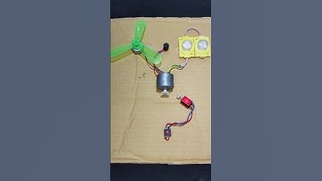 Powering In Fan Light and Buzzers With Mini DC Motor #dcmotor #tech #dcmotorproject #shorts