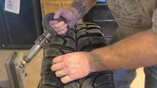 Tire Grooving And Siping With Iron And Blades