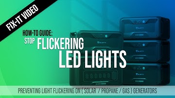 Fix It - Lights flickering with Gas/Solar Generator. Voltage Fluctuation.