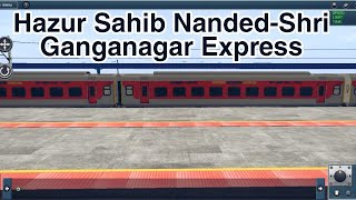 श्री गंगानगर-Huzur Sahib Nanded Express (Basmat To Purna journey #trainzsimulator #nanded