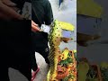 Opening a pineapple neatly without damaging the fruit