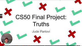 Harvard CS50 Final Project: Truths  ✅   ✅   ❌ screenshot 5