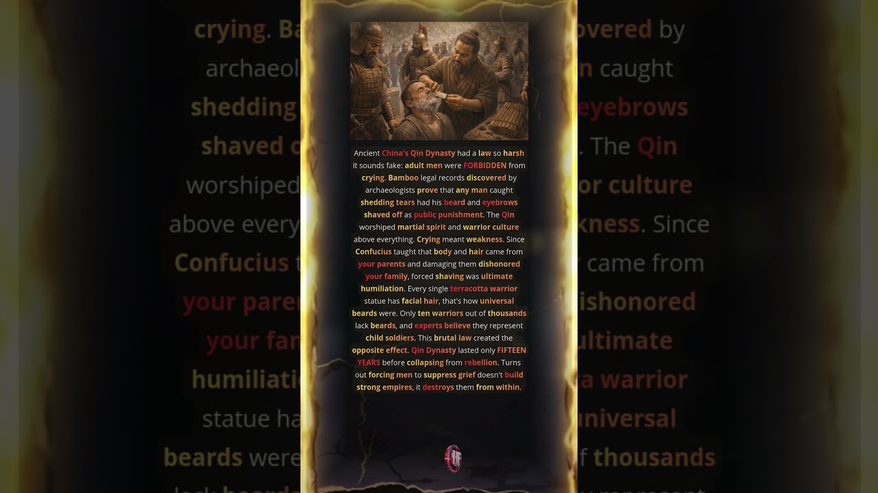 Chinese Warriors Lost Beards For Shedding Single Tear