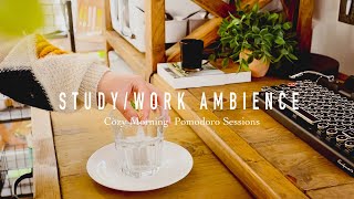 🍀3-HOUR STUDY & WORK AMBIENCE/ Cottage Relaxing Stream Sounds for DEEP FOCUS/POMODORO Timer & Alarm