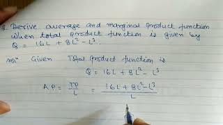 Find Average Product, Marginal Product and Total Product Class 11 | Class 11 Economics Numericals