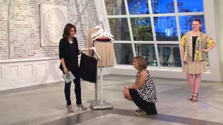 Susan Graver Liquid Knit 8 Gore Pull-On Skort with Sandra Bennett