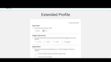 Common App Extended Profile
