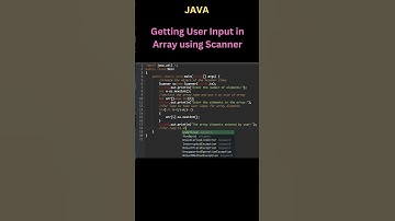 Getting User Input in Array using Scanner | Java Programming #shorts