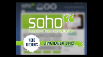 SOHO66 TUTORIAL - Grandstream GXP1160/GXP1165