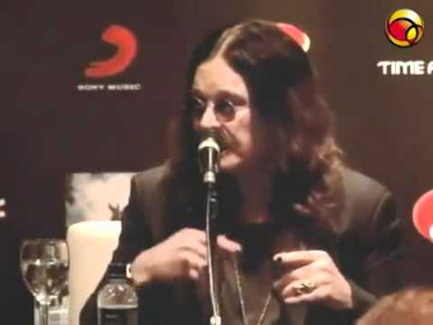 Ozzy Osbourne Talking About Justin Bieber and Lady Gaga - So Paulo Press Conference