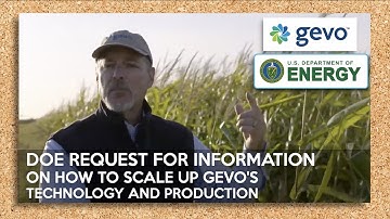 DOE request for information on how to scale up Gevo